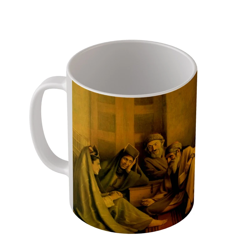 ماگ طرح نقاشی فالگیر بغدادی از کمال الملک کد m3044