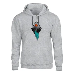 هودی مردانه مدل رودخانه مثلث کد SH37 رنگ طوسی