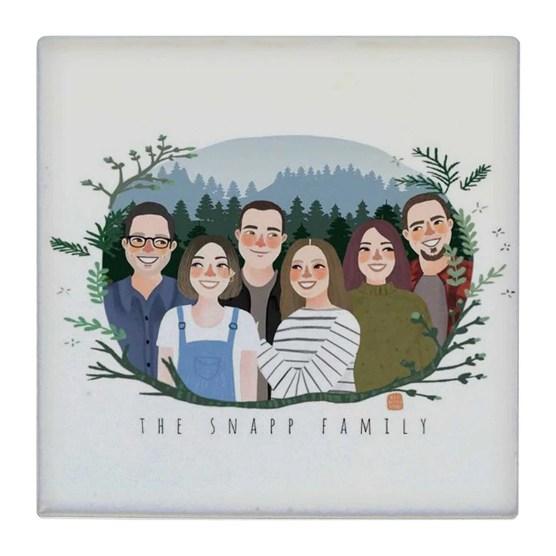  زیر لیوانی  طرح نقاشی خانواده کد    4861250_3797