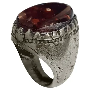 انگشتر نقره مردانه مدل جزع کهکشانی یمن JKY2118