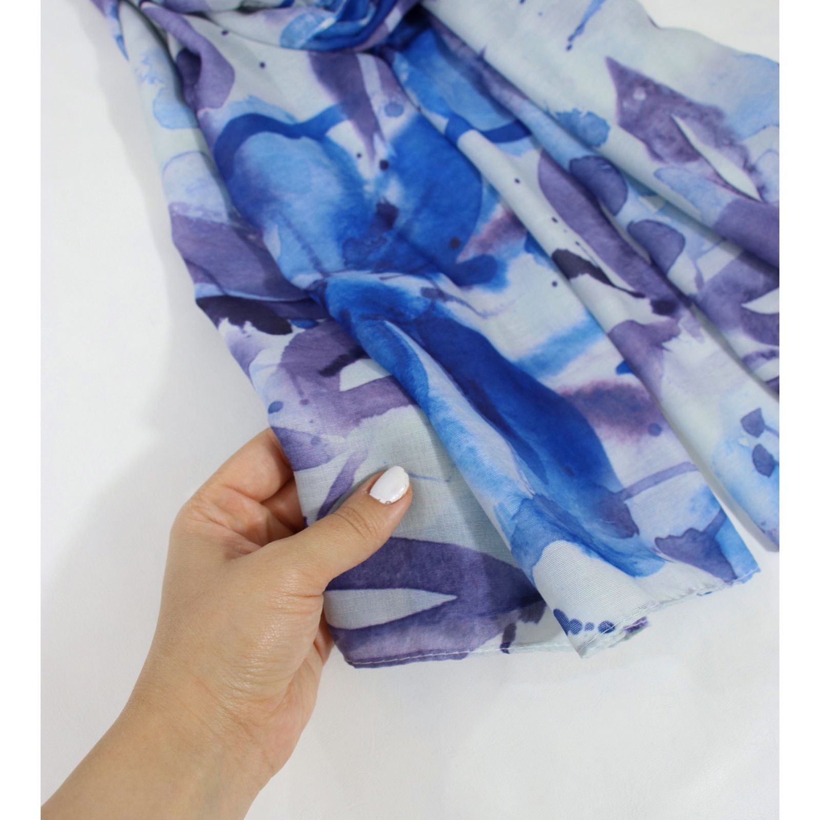 شال زنانه مدل نخی مزونی طرح بهار کد 2355 - - 36