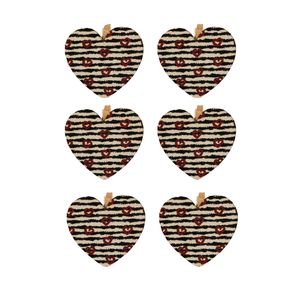 گیره عکس طرح قلب کد RR6 مجموعه 6 عددی 