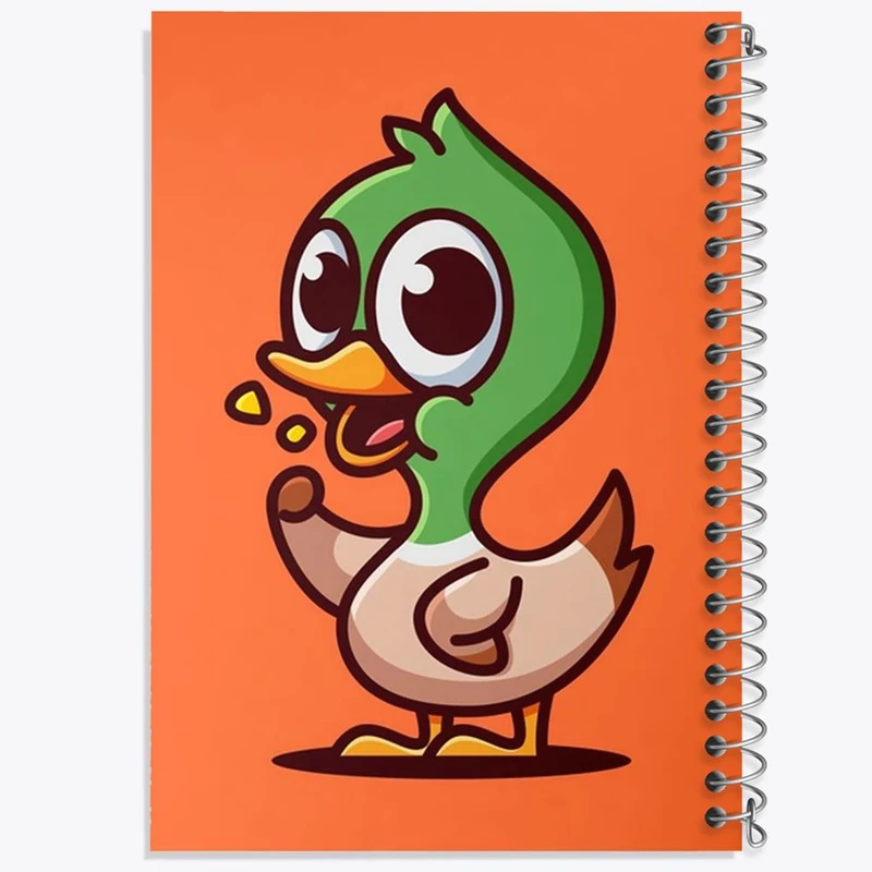 دفتر مشق 50 برگ خندالو مدل حیوانات بامزه جوجه اردک کد 28175