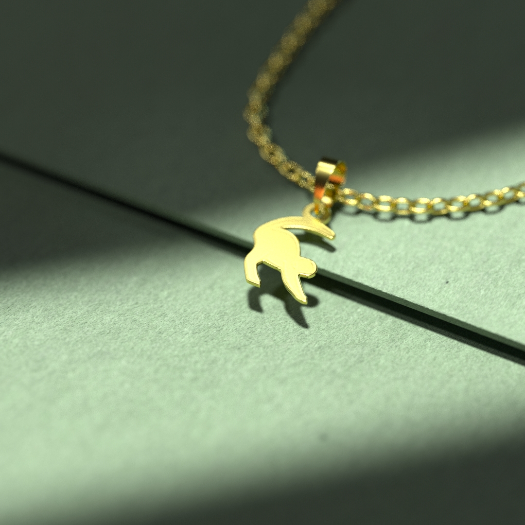 گردنبند طلا 18 عیار زنانه مدوپد مدل میمون کد B3-1-1017