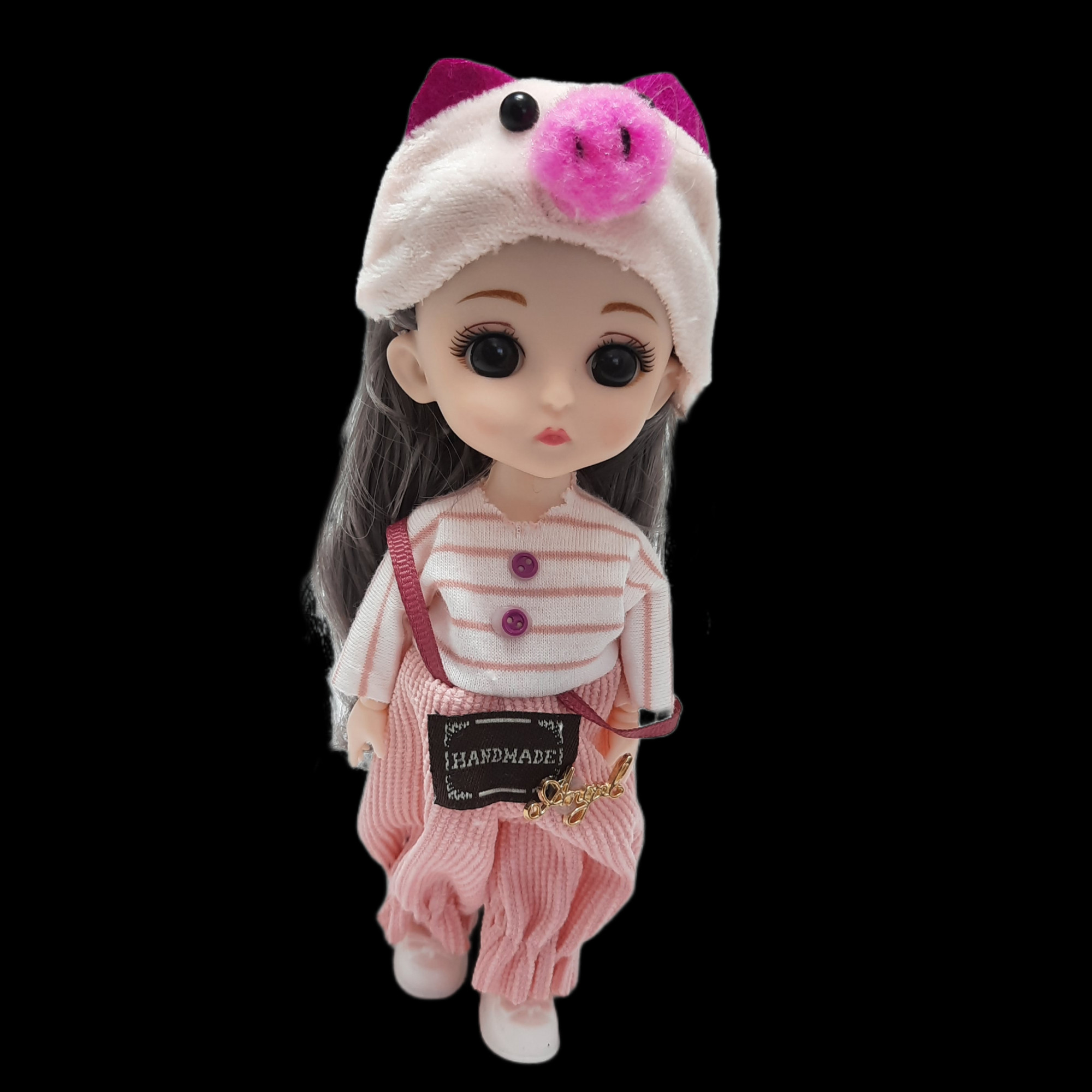 آویز عروسکی مدل مفصلی طرح لباس خوکی