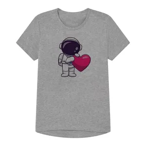 تی شرت آستین کوتاه پسرانه مدل فضانورد کد B139  رنگ طوسی