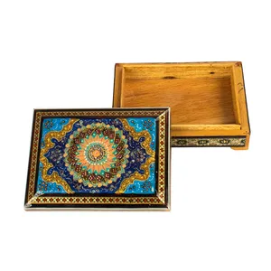 جعبه جواهرات خاتم کاری طرح تذهیب کد 118