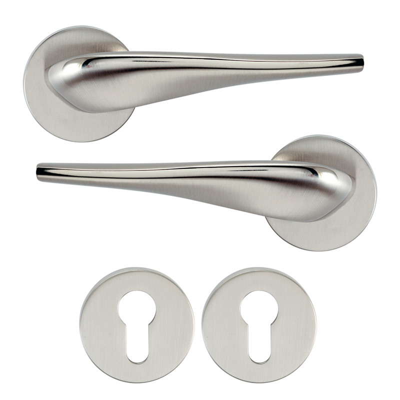 دستگیره در اچ تی ان پرایم مدل روزت کد 2122-SN مجموعه 2 عددی دستگیره در اچ تی ان پرایم مدل روزت کد 2122-SN مجموعه 2 عددی