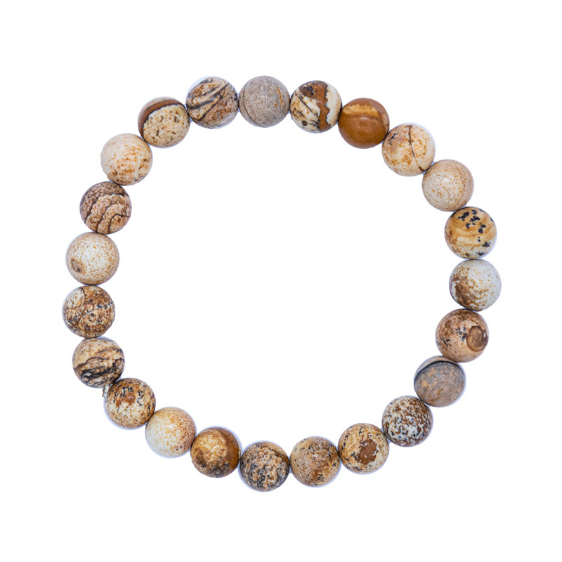 دستبند سنگی زنانه مانا جم مدل جاسپر پیکچر