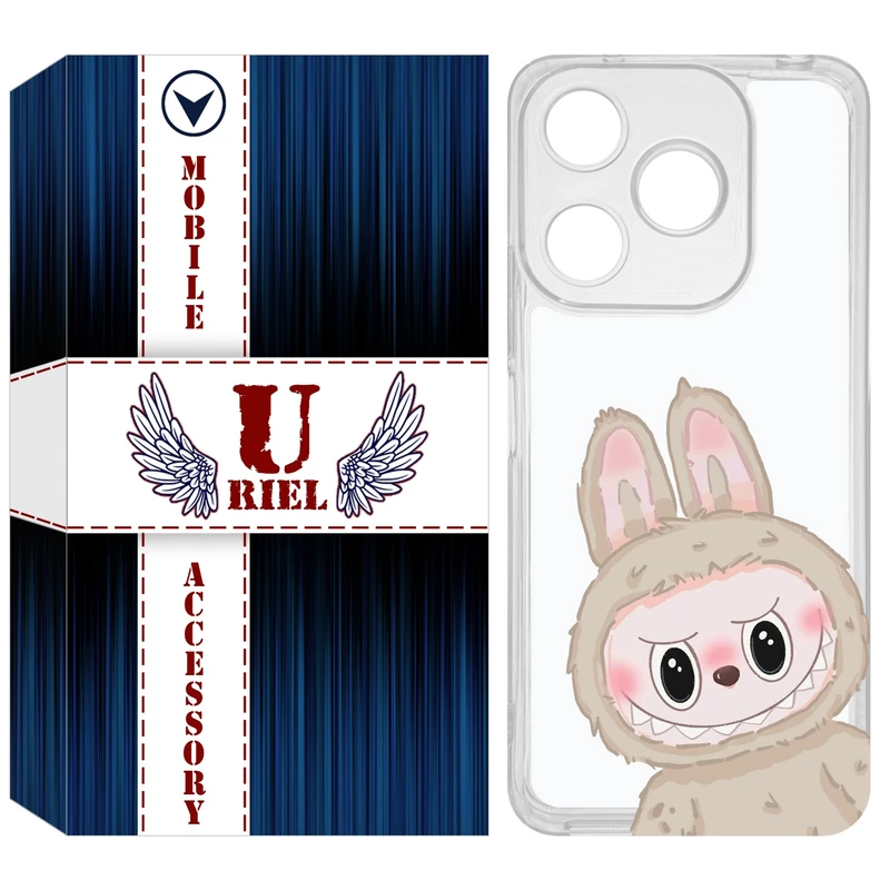 کاور یوریل مدل Clear کد 119 طرح لبوبو Labubu مناسب برای گوشی موبایل شیائومی Redmi 13 / 13x / Poco M6 4G