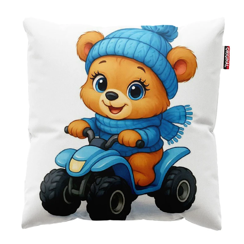 کوسن پاد آفرین مدل خرسی کد 1415 سایز 30*30 سانتی متر