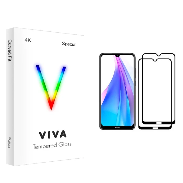 محافظ صفحه نمایش ویوا مدل 4K مناسب برای گوشی موبایل شیائومی Redmi Note 8T بسته دو عددی