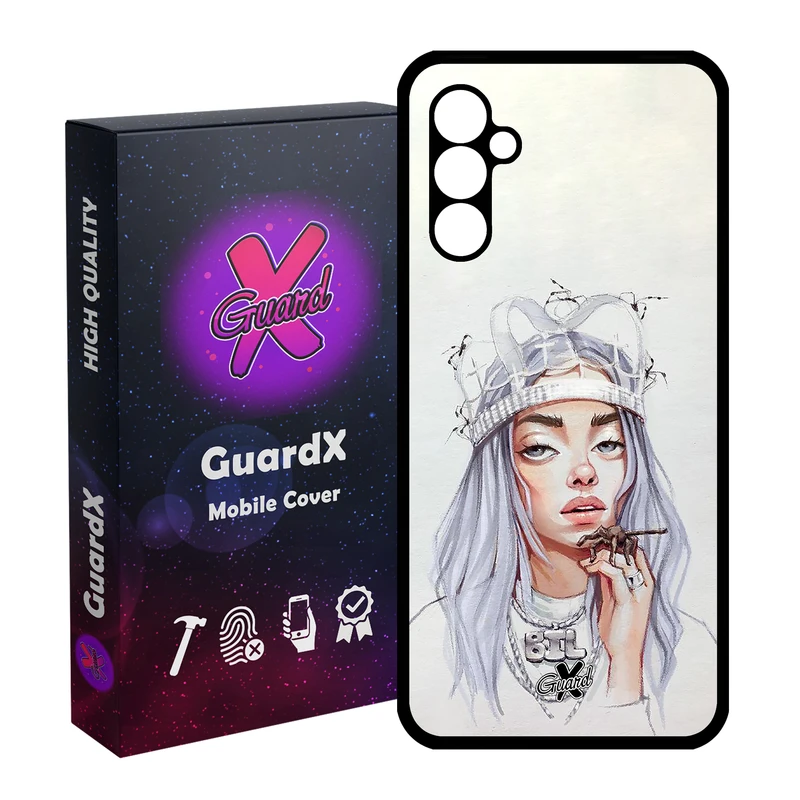 کاور گارد ایکس طرح Billie Eilish مدل Glass10149 مناسب برای گوشی موبایل سامسونگ Galaxy A24/A24 4G/M34 5G
