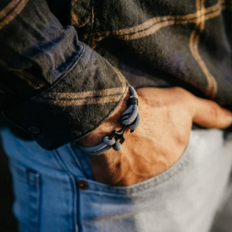 دستبند مردانه مدل پاراکورد لنگر کد 5530