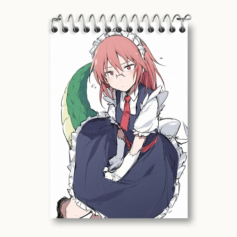 دفتر یادداشت 50 برگ خندالو مدل انیمه اژدهای خدمتکار کوبایاشی کد 36296