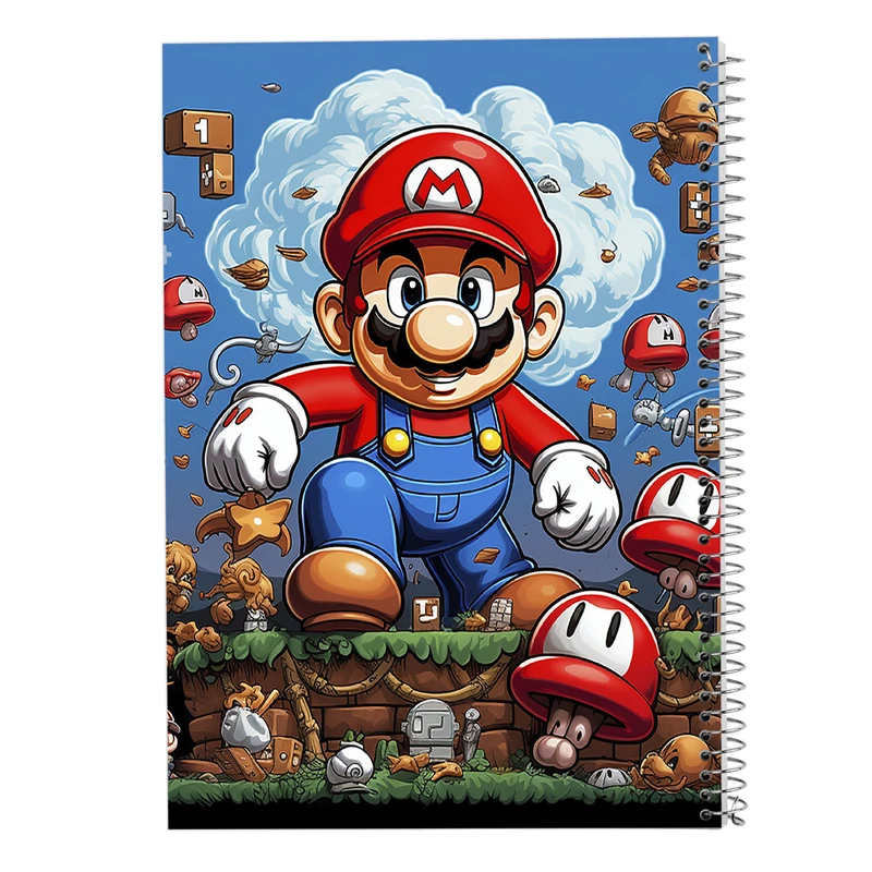 دفتر ژورنال نویسی 50 برگ مدوپد مدل نقطه ای طرح سوپرماریو super mario کد DF2906