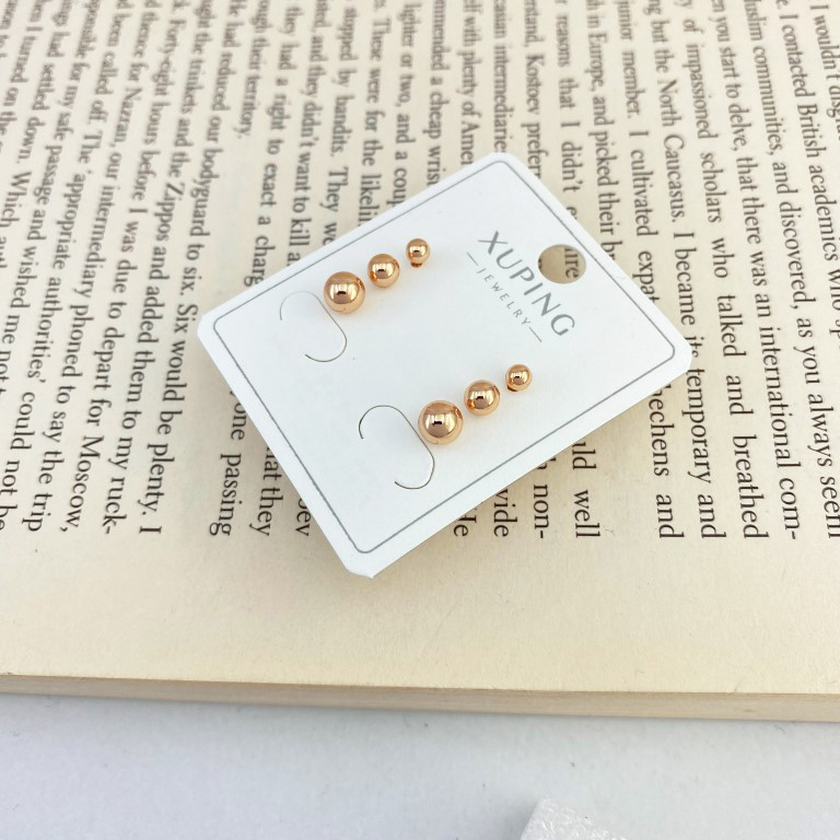 گوشواره زنانه ژوپینگ مدل توپی کد E4238 مجموعه 3 عددی گوشواره زنانه ژوپینگ مدل توپی کد E4238 مجموعه 3 عددی