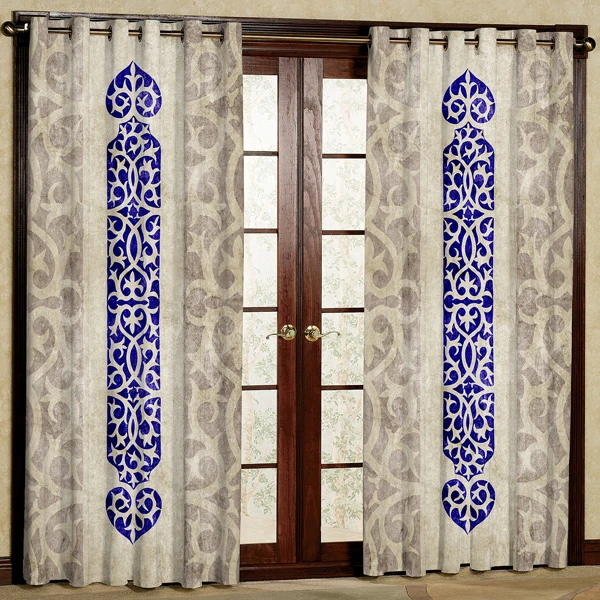پرده پانچی مدل مخمل کد 6310 سایز 280x140 سانتی متر