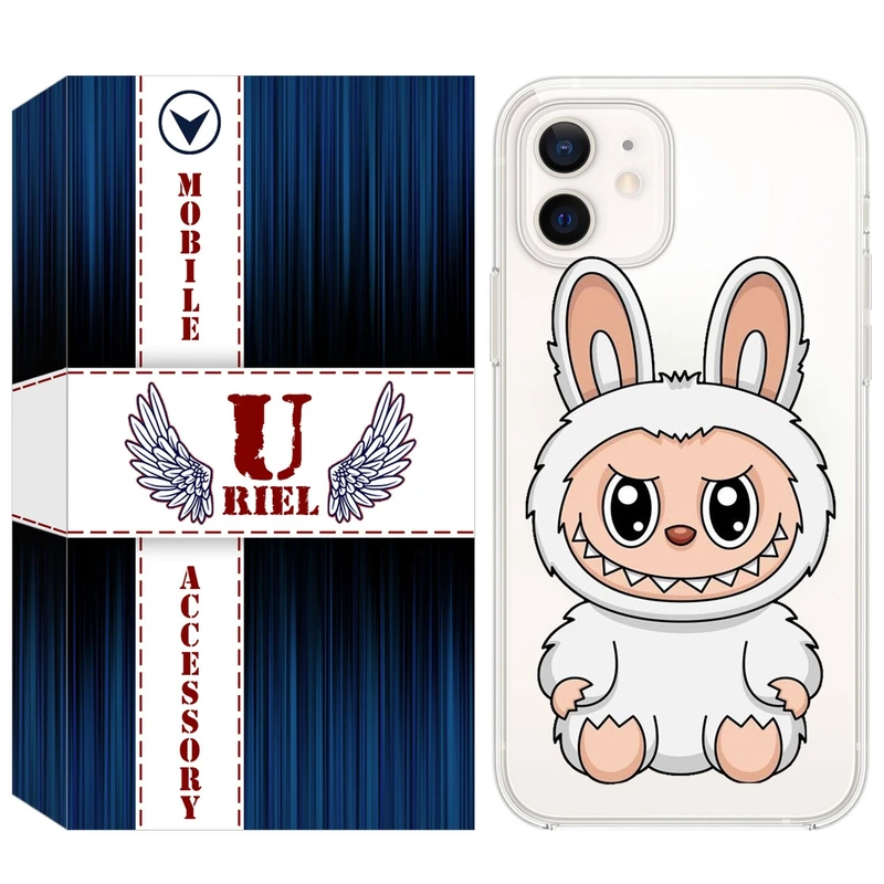 کاور یوریل مدل Clear کد 113 طرح لبوبو Labubu مناسب برای گوشی موبایل اپل iPhone 12