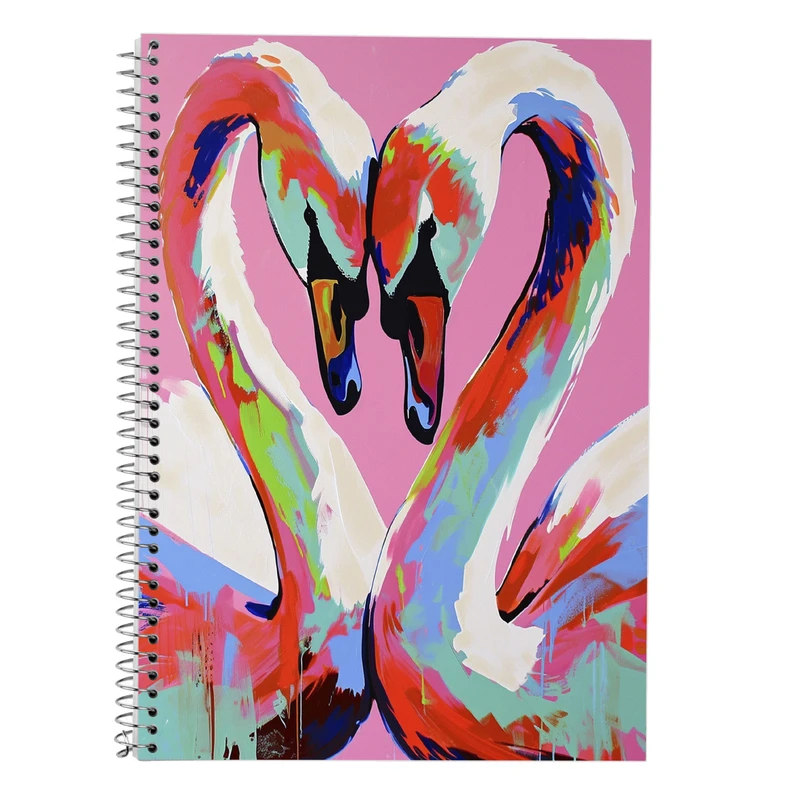 دفتر زبان 50 برگ مدوپد مدل سه خط طرح عاشقانه love کد DF14208