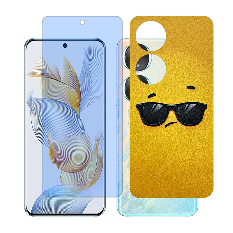 محافظ صفحه نمایش آنتی بلو گلس مدل Together مناسب برای گوشی موبایل آنر 70 به همراه برچسب پوششی پشت گوشی