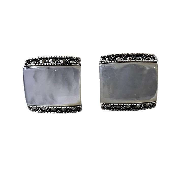 دکمه سردست نقره مردانه کد glsr-2481