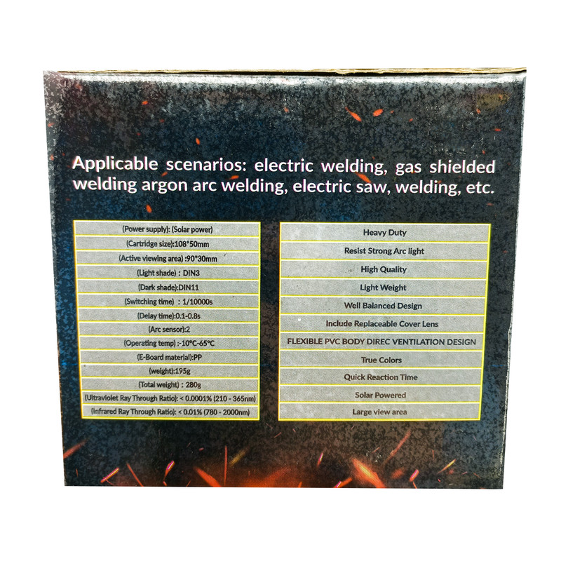 عینک جوشکاری تک پلاست مدل SOLARPOWERED
