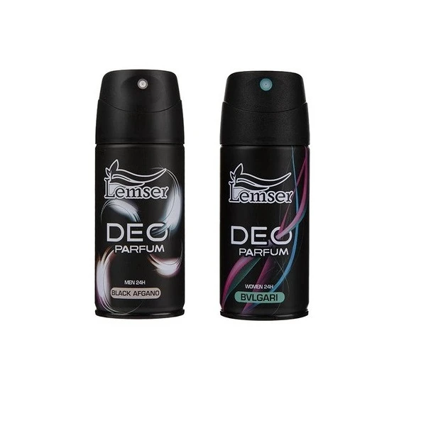 اسپری لمسر مدل BLACK AFGANO BVLGARI حجم 150 میلی لیتر مجموعه دو عددی