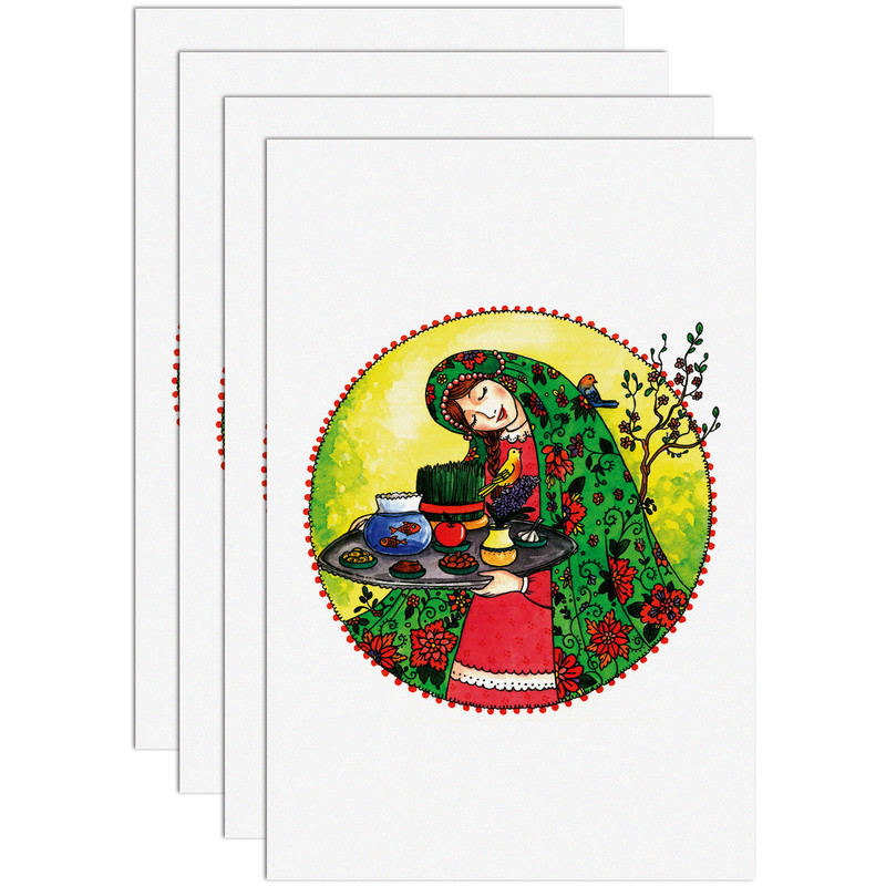 کارت پستال انتشارات سیبان مدل Postal Card-04 بسته 4 عددی