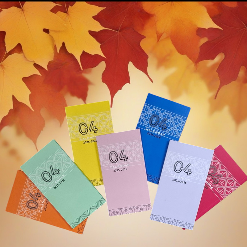 تقویم جیبی سال 1404 مدل رنگارنگ کد RN404