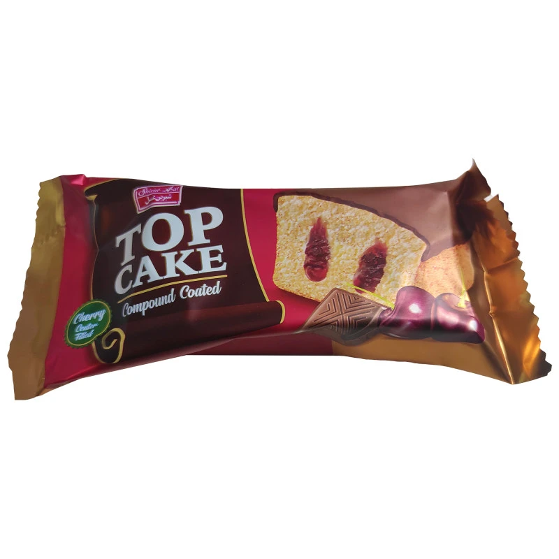 کیک مغزدار با طعم گیلاس و روکش کاکائو شیرین عسل - 60 گرم بسته 20 عددی