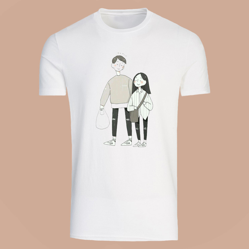 تی شرت آستین کوتاه زنانه طرح عشق کد v13