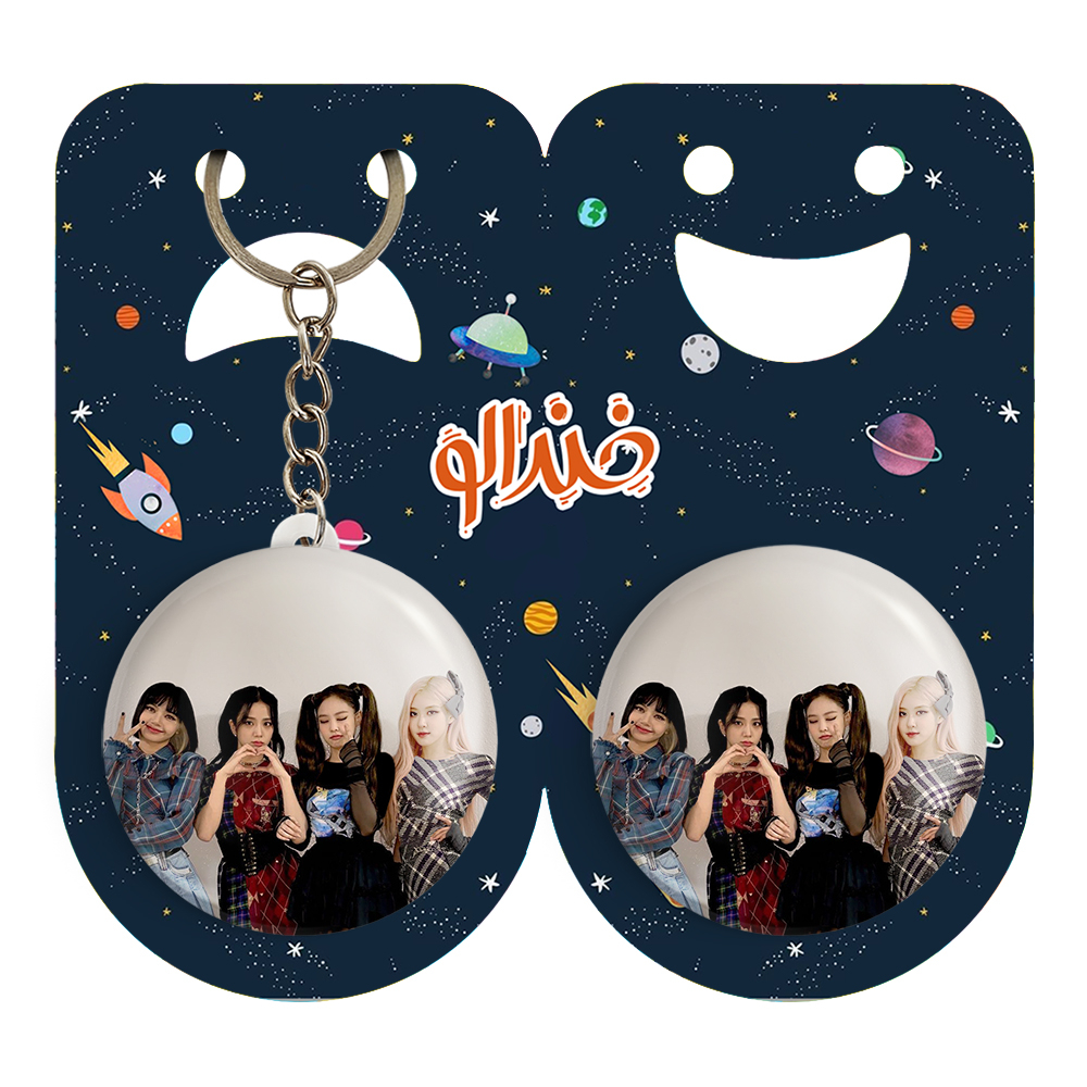 پیکسل خندالو مدل گروه بلک پینک کد 14569 به همراه جاکلیدی