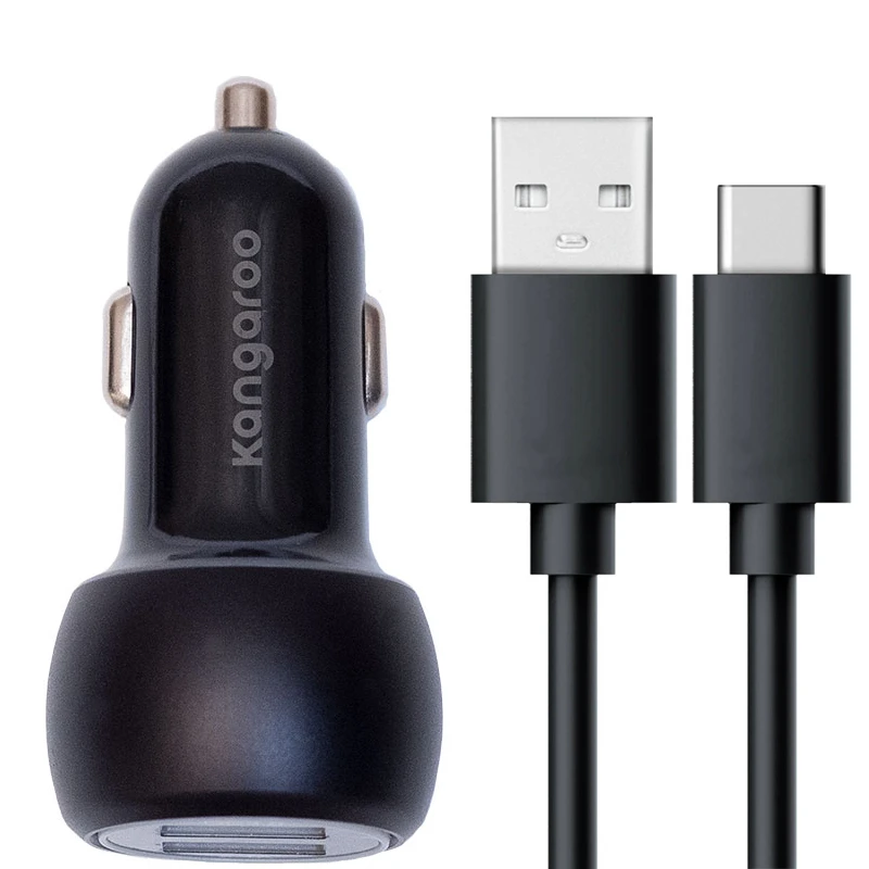 شارژر فندکی کانگاروو مدل C405 QC 3.0 به همراه کابل تبدیل USB-C