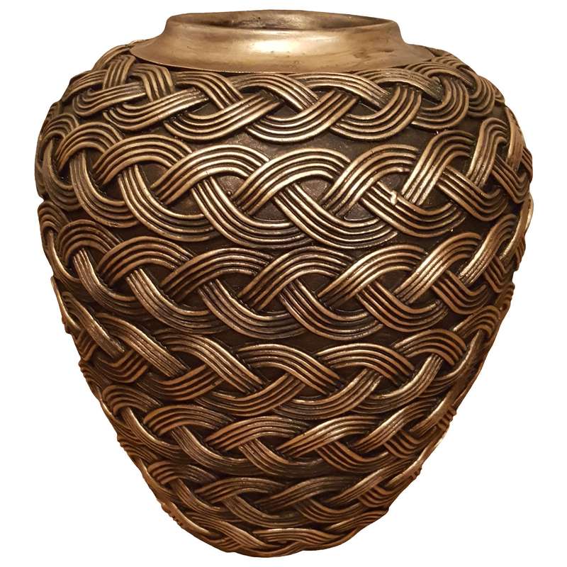 گلدان لیلپار طرح حصیری مدل DKH-7309 B گلدان لیلپار طرح حصیری مدل DKH-7309 B