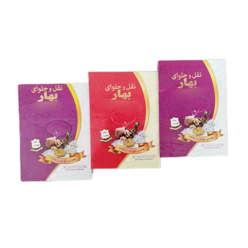 نقل ارومیه گردویی زعفرانی ، گل محمدی و وانیلی بهار - ۳ کیلو گرم بسته ۳ عددی 