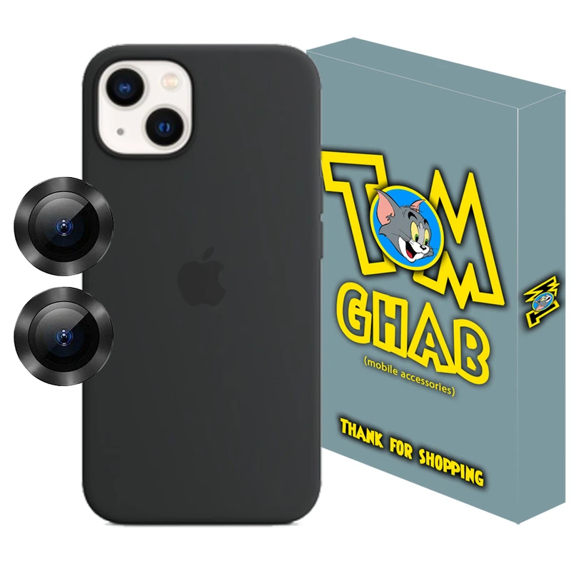کاور تام قاب مدل سیلیکونی مناسب برای گوشی موبایل اپل iPhone 13 به همراه محافظ لنز
