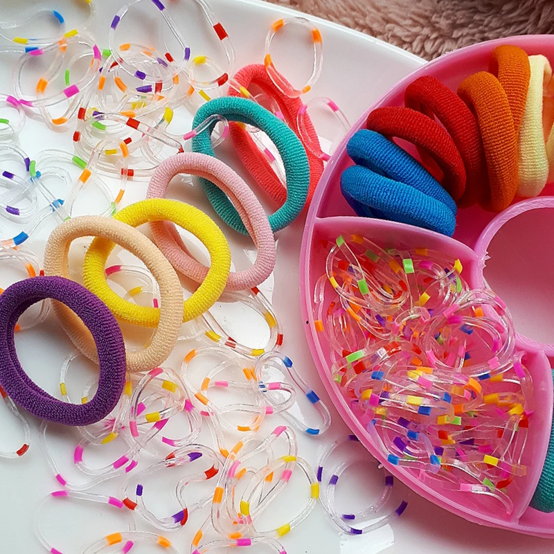 عکس شماره 6 : کش مو زنانه مدل چهل گیس خالخالی حوله ای نرم پاستیلی طرح دونات بسته 128 عددی