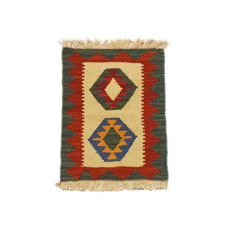 گلیم دستبافت دو دهم متری مدل قشقایی کد 60407