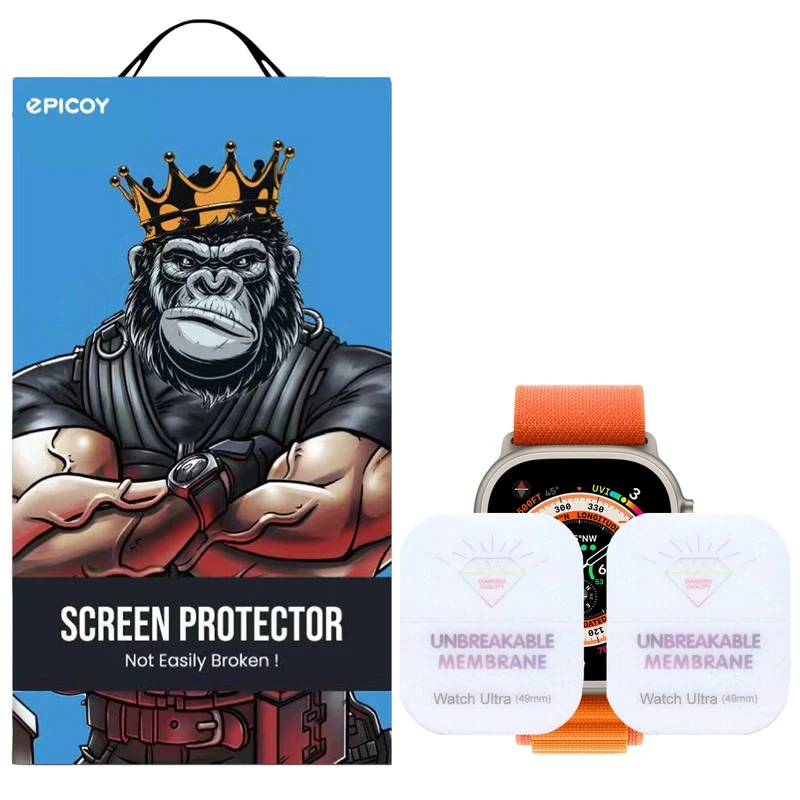 محافظ صفحه نمایش مات اپیکوی مدل Hydrogel-Mte مناسب برای اپل واچ 49 میلی متری سری Ultra بسته دو عددی