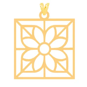 آویز گردنبند طلا 18 عیار زنانه کرابو مدل هندسی Kr31660