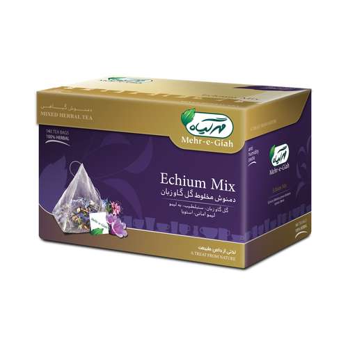 	دمنوش گیاهی گل گاوزبان مهرگیاه بسته 14 عددی 