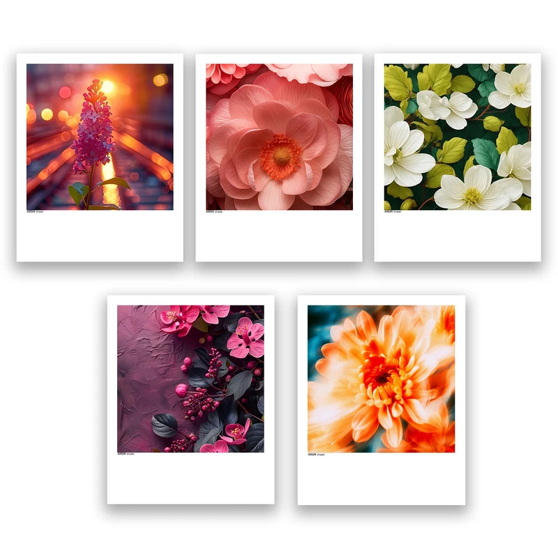 آویز تزیینی عرش مدل فانتزی گل کد Asa1132 مجموعه پنج عددی