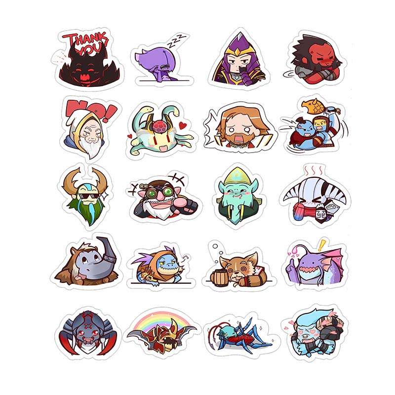 استیکر لپ تاپ توییجین و موییجین طرح dota2 کد 02 مجموعه 20 عددی استیکر لپ تاپ توییجین و موییجین طرح dota2 کد 02 مجموعه 20 عددی