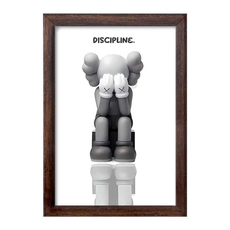 تابلو خندالو طرح عروسک کاز (kaws) کد F3991