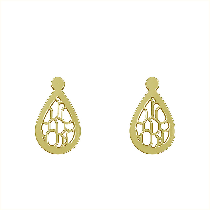 گوشواره طلا 18 عیار زنانه مدوپد مدل اشک کد GA1-11272