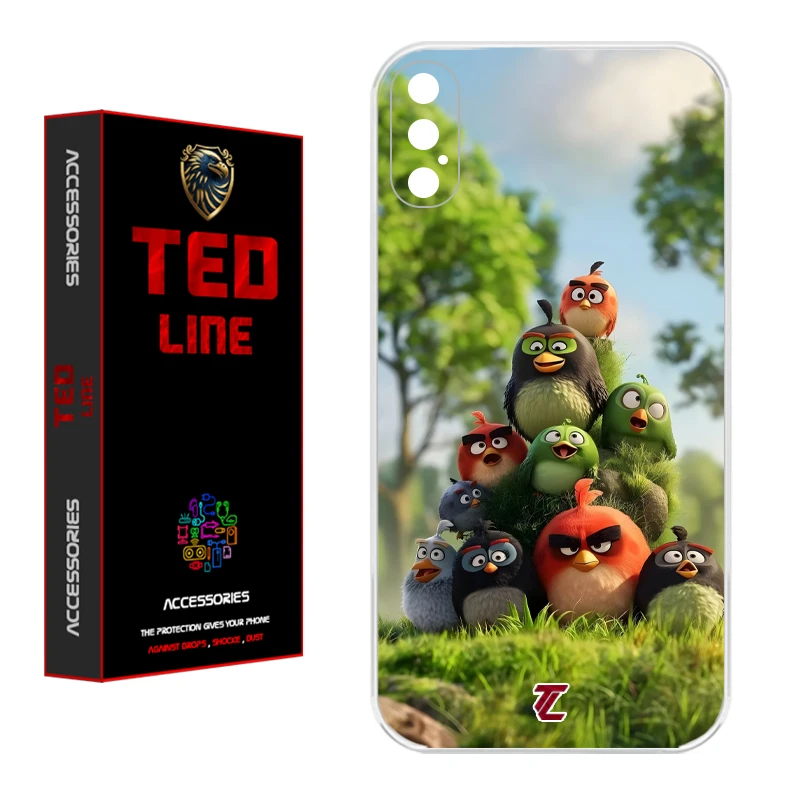 کاور تد لاین طرح پرنده خشمگین کد 1132 مناسب برای گوشی موبایل اپل Iphone X / XS