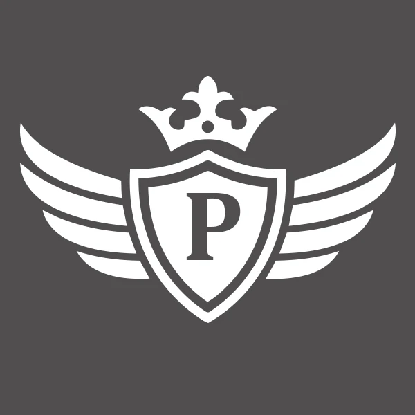 برچسب بدنه خودرو طرح بال و تاج حرف P کد K920 