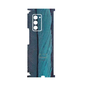 MAHOOT Turquoise feathers-FullSkin Cover Sticker for Samsung Galaxy Z FOLD 2