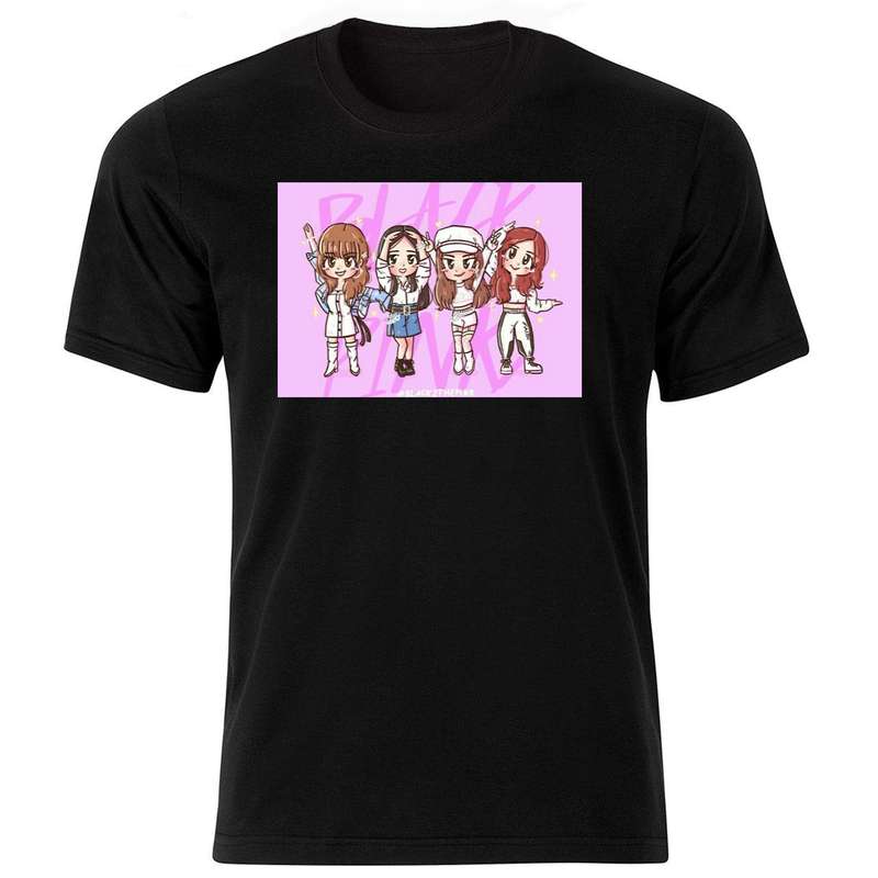 تی شرت دخترانه طرح بلک پینک کد 190